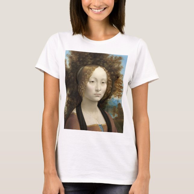 Camiseta Ginevra de' Benci Leonardo da Vinci (Anverso)