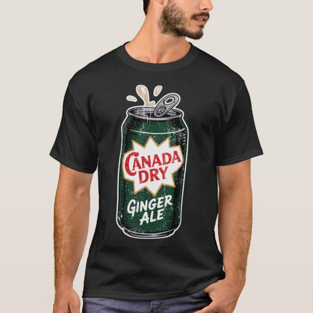 Camiseta Ginger Ale Soda Can vintage (Anverso)