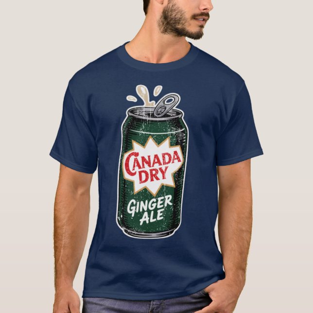 Camiseta Ginger Ale Soda Can vintage (Anverso)
