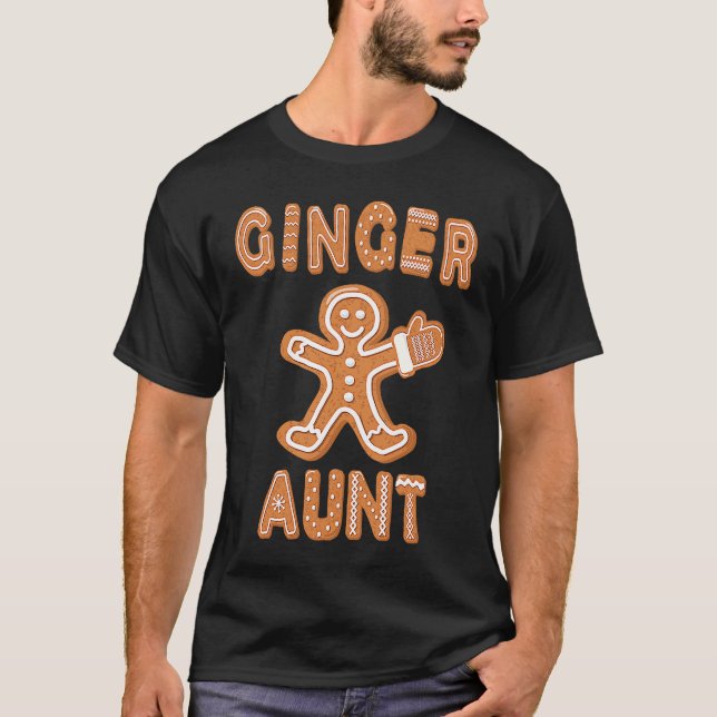 Camiseta Ginger Aunt Gingerbread Family Matching Group Chri (Anverso)