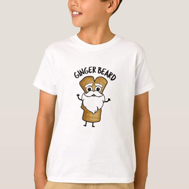 Camiseta Ginger Beard Funny Gingerbread Food Pun (Anverso)