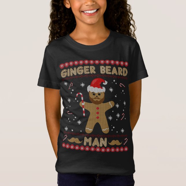 Camiseta Ginger Beard Man Funny Gingerbread Navidades feos (Anverso)