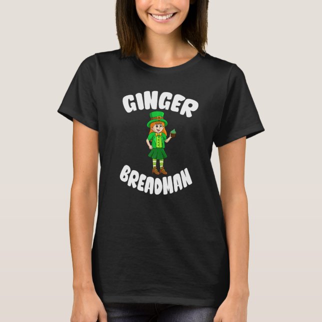 Camiseta Ginger Breadman St Patrick's Day Green Cupcakes (Anverso)