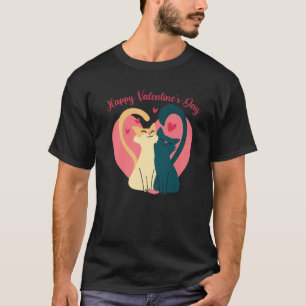 Camiseta Ginger Cat Black A Love Día de San Valentín Cuse F