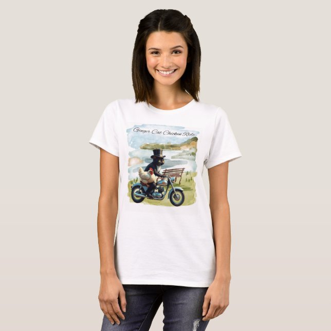 Camiseta Ginger Cat Chicken Ride (Anverso completo)