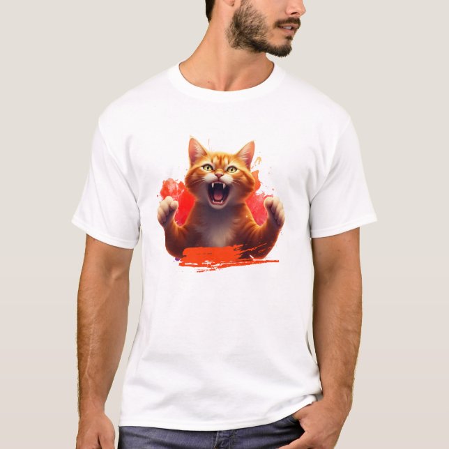 Camiseta Ginger Cat furioso (Anverso)