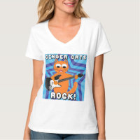¡Ginger Cats Rock! Guitar Cat T Shirt