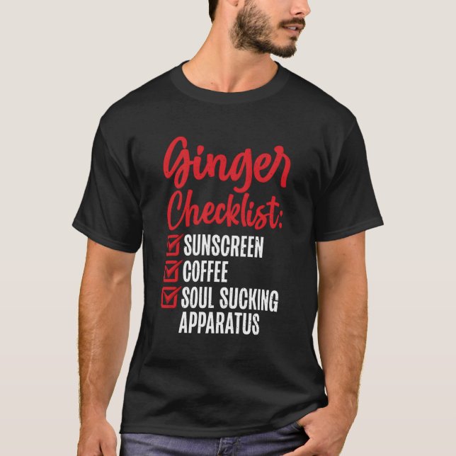 Camiseta Ginger Checklist Redhead (Anverso)