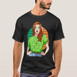 Camiseta Ginger Chica Leprechaun St Patricks Day C Leaf