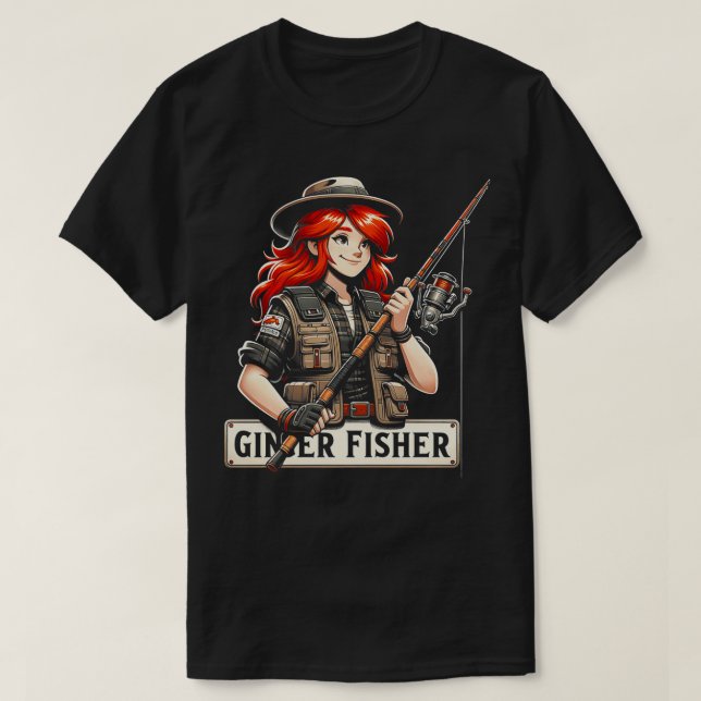 Camiseta Ginger Fisher Redhead Gráfica divertida s 1 (Diseño del anverso)