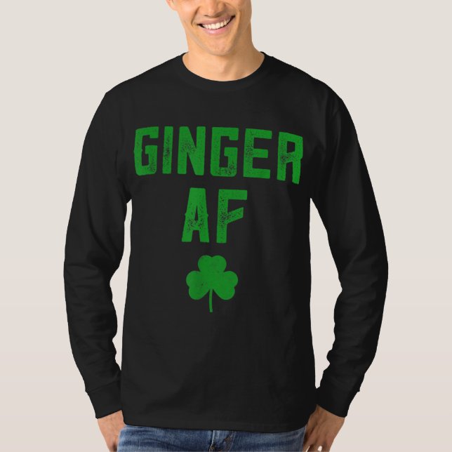Camiseta Ginger Gifts Funny Ginger AF Redhead St Patricks D (Anverso)