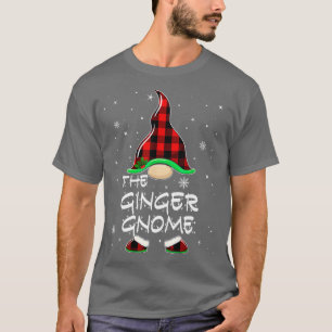 Camiseta Ginger Gnome Buffalo Plaid Matanza Familia Christm