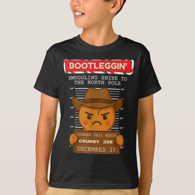 Camiseta Ginger Jailhouse Christmas Humor Gingerbread Coupl (Anverso)
