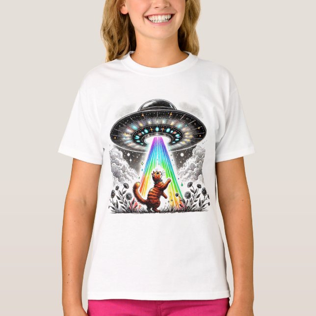 Camiseta Ginger Kitty y OVNI (Anverso)