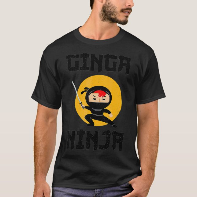 Camiseta Ginger Orgullo gracioso Redhead Ginga Ninja _5 (Anverso)