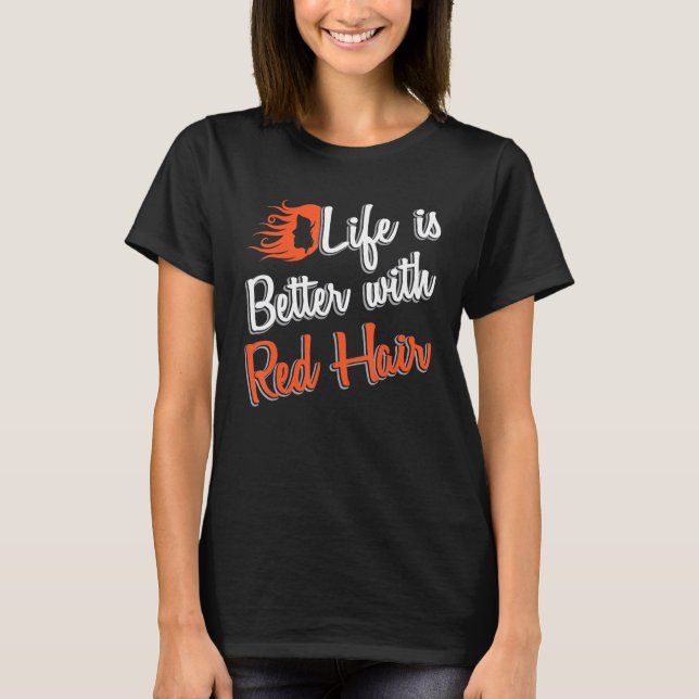 Camiseta Ginger pelirroja con pelo rojo (Anverso)