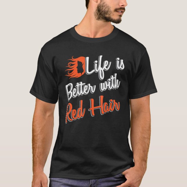 Camiseta Ginger pelirroja con pelo rojo (Anverso)