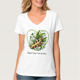 Camiseta "Ginger Power Siente El Calor" Herbal 