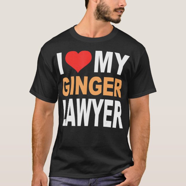 Camiseta Ginger Shirt- Amo a mi abogado de Ginger Funny Red (Anverso)