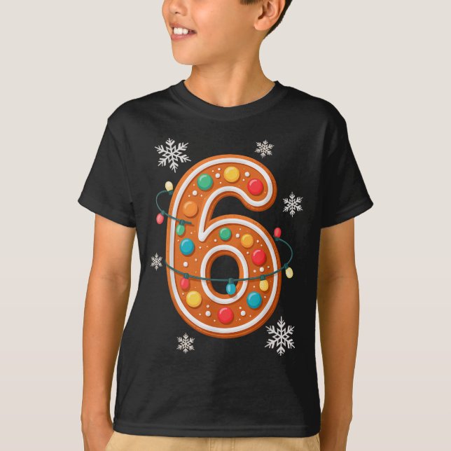 Camiseta Gingerbread 6 7 Meme Christmas Matching Couple Boy (Anverso)