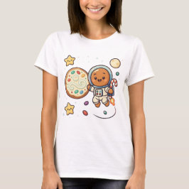 Camiseta Gingerbread Astronaut Christmas Cute Space Holiday