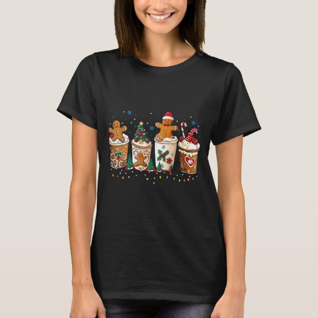 Camiseta Gingerbread Christmas Coffee Cute Sweet Winter Hol (Anverso)