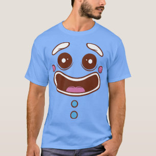 Camiseta Gingerbread Cookie Face Happy Candy Food765