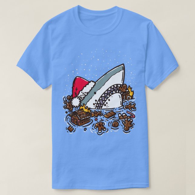 Camiseta Gingerbread Destruction Shark (Diseño del anverso)