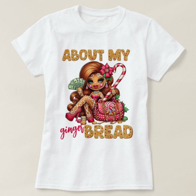Camiseta Gingerbread Diva Navidades urbanos divertidos (Diseño del anverso)