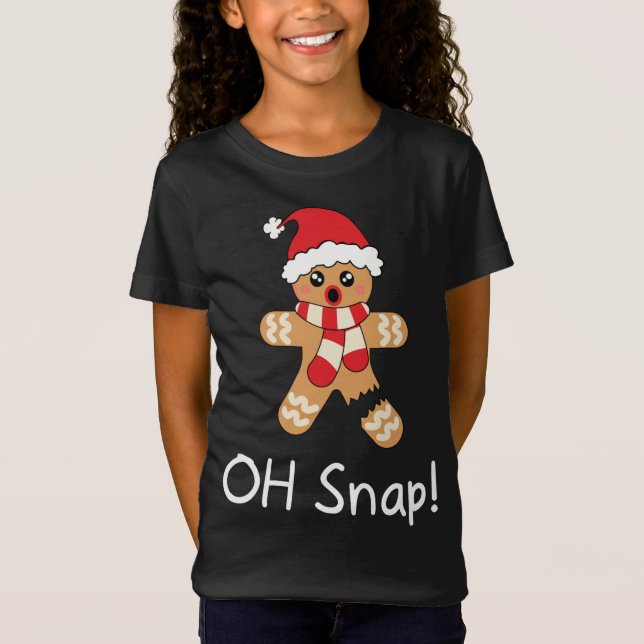 Camiseta Gingerbread Divertidos Navidades Ricos Oh Snap (Anverso)