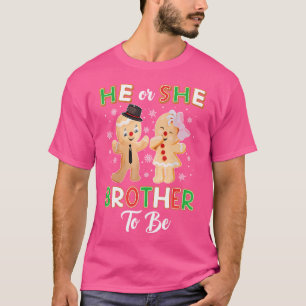 Camiseta Gingerbread, Él O Ella Hermanos Para Ser Navidades
