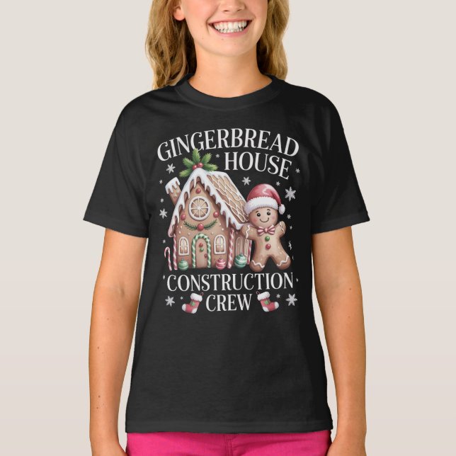 Camiseta Gingerbread House Construction Crew - Christmas (Anverso)