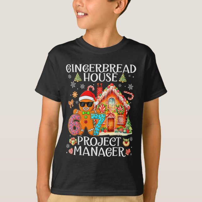 Camiseta Gingerbread House Project Manager Decorating Bakin (Anverso)