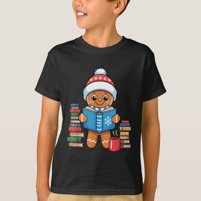 Camiseta Gingerbread libresco leyendo libros pijama de Navi (Anverso)