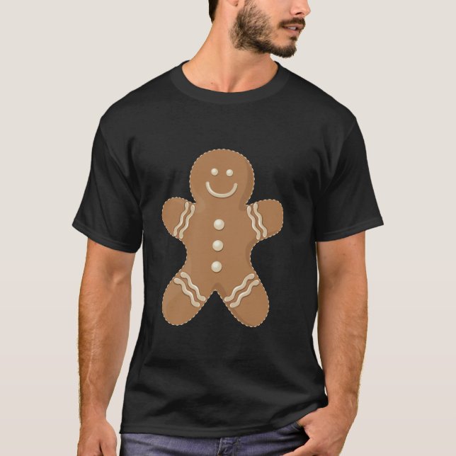 Camiseta Gingerbread Man Cookie Biscuit Funny Food Christma (Anverso)