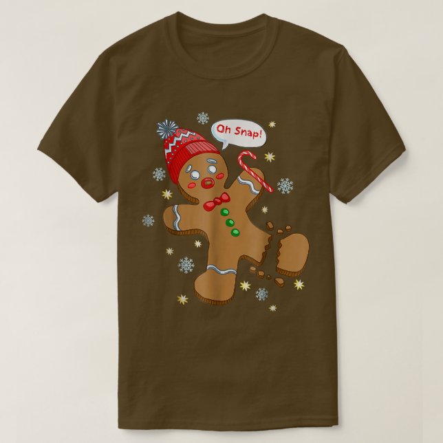 Camiseta Gingerbread Man Cookie X-Mas Oh Snap Funny Cuh Ch (Diseño del anverso)