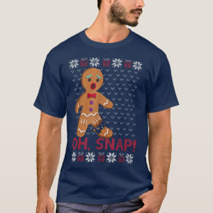 Camiseta Gingerbread Man Cookie XMas Oh Snap Funny Cute Chr