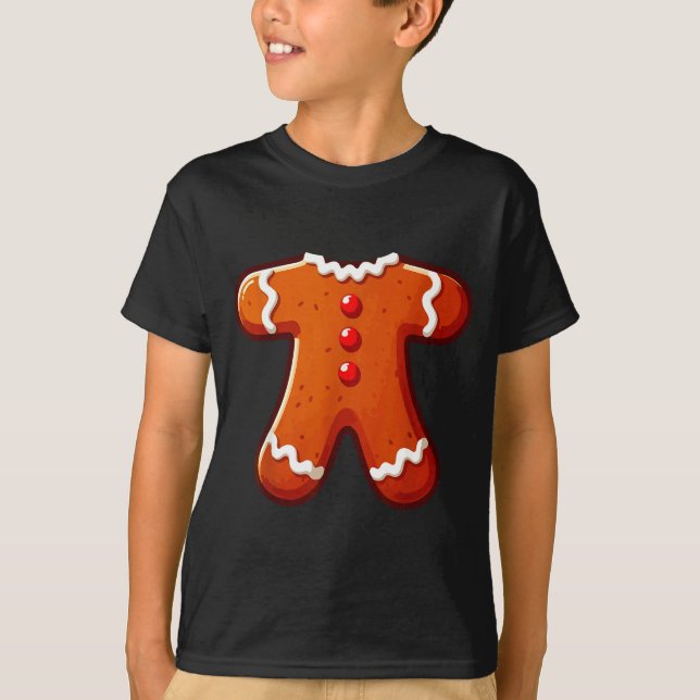Camiseta Gingerbread Man Costume Adult Kids Men Women Cooki (Anverso)