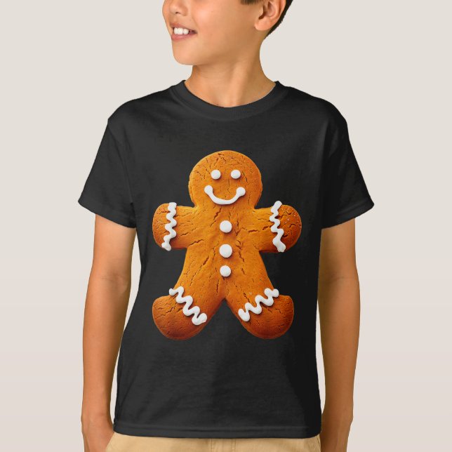 Camiseta Gingerbread Man Costume Funny Halloween Christmas  (Anverso)