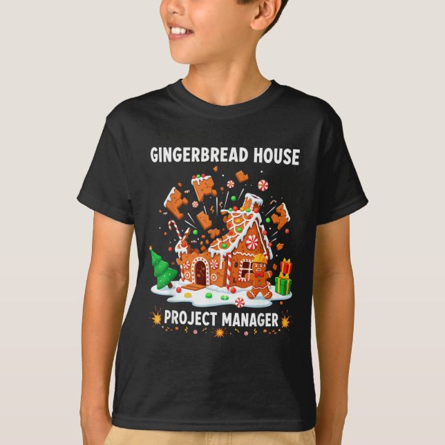 Camiseta Gingerbread Man Costume, Gingerbread House Project (Anverso)