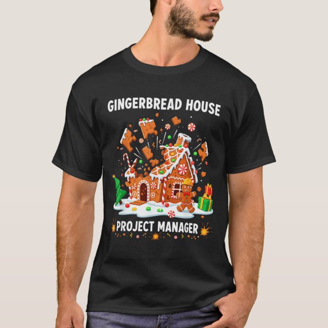 Camiseta Gingerbread Man Costume, Gingerbread House Project (Anverso)