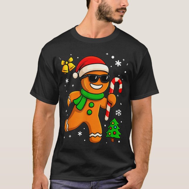 Camiseta Gingerbread Man Funny Christmas Cookie Costume Bak (Anverso)