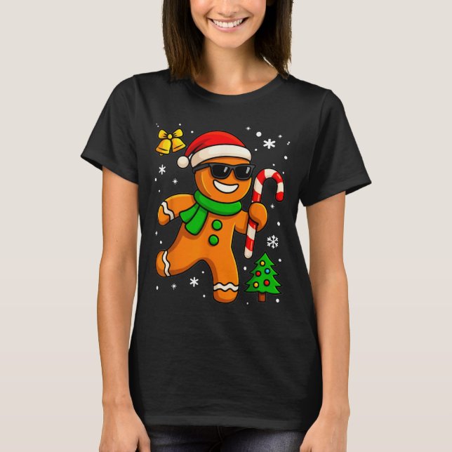 Camiseta Gingerbread Man Funny Christmas Cookie Costume Bak (Anverso)
