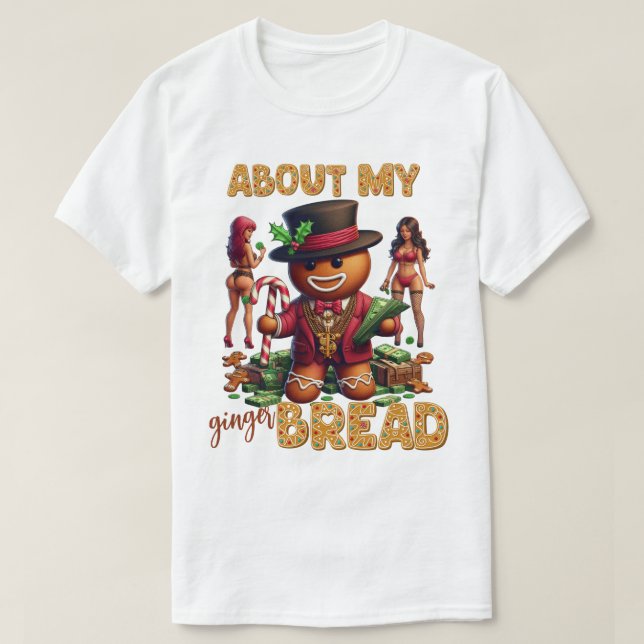 Camiseta Gingerbread Man Funny Red Navidades (Diseño del anverso)