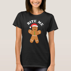Camiseta Gingerbread me mordió sarcástico humor para adulto