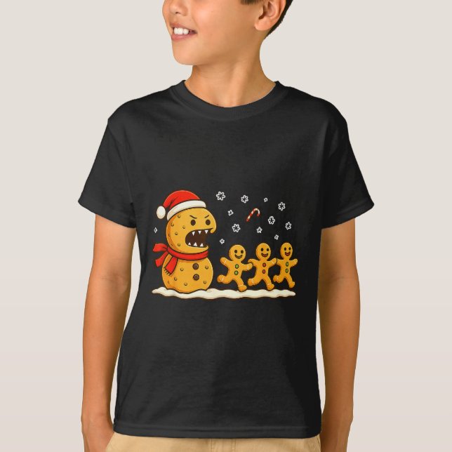 Camiseta Gingerbread Monster Chase Funny Christmas Cookie X (Anverso)