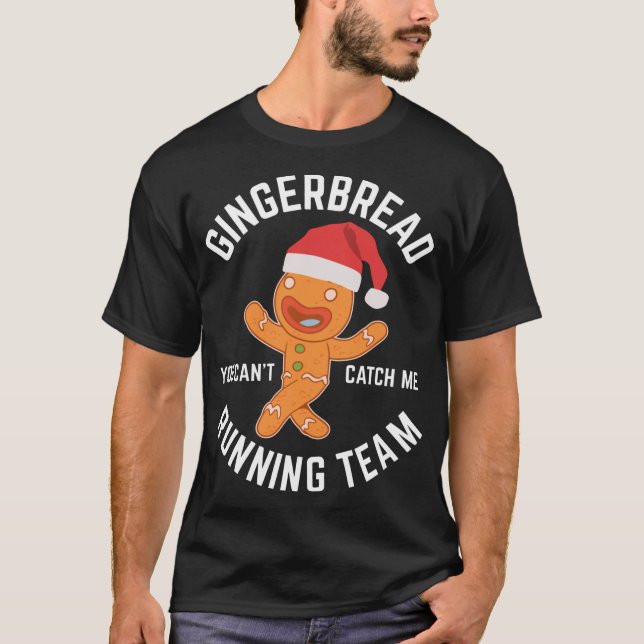 Camiseta Gingerbread Navidades Gingerbread Running Team Gif (Anverso)