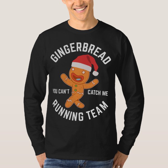 Camiseta Gingerbread Navidades Gingerbread Running Team Gif (Anverso)
