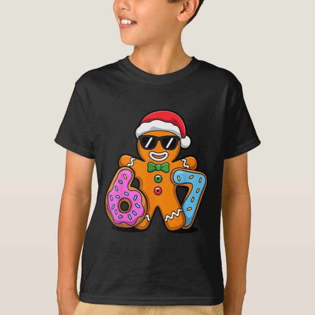 Camiseta Gingerbread Six Seven 67 Ice Cream Drip Christmas  (Anverso)