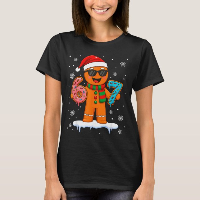 Camiseta Gingerbread Six Seven 67 Meme 6 7 Funny Christmas  (Anverso)